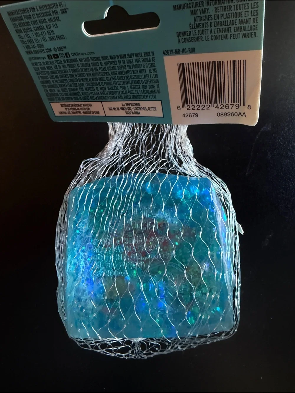 New Orb Curiosities Sugar Swap Duck Cubes Blue Squishy Glitter Toy 5+ Squeeze